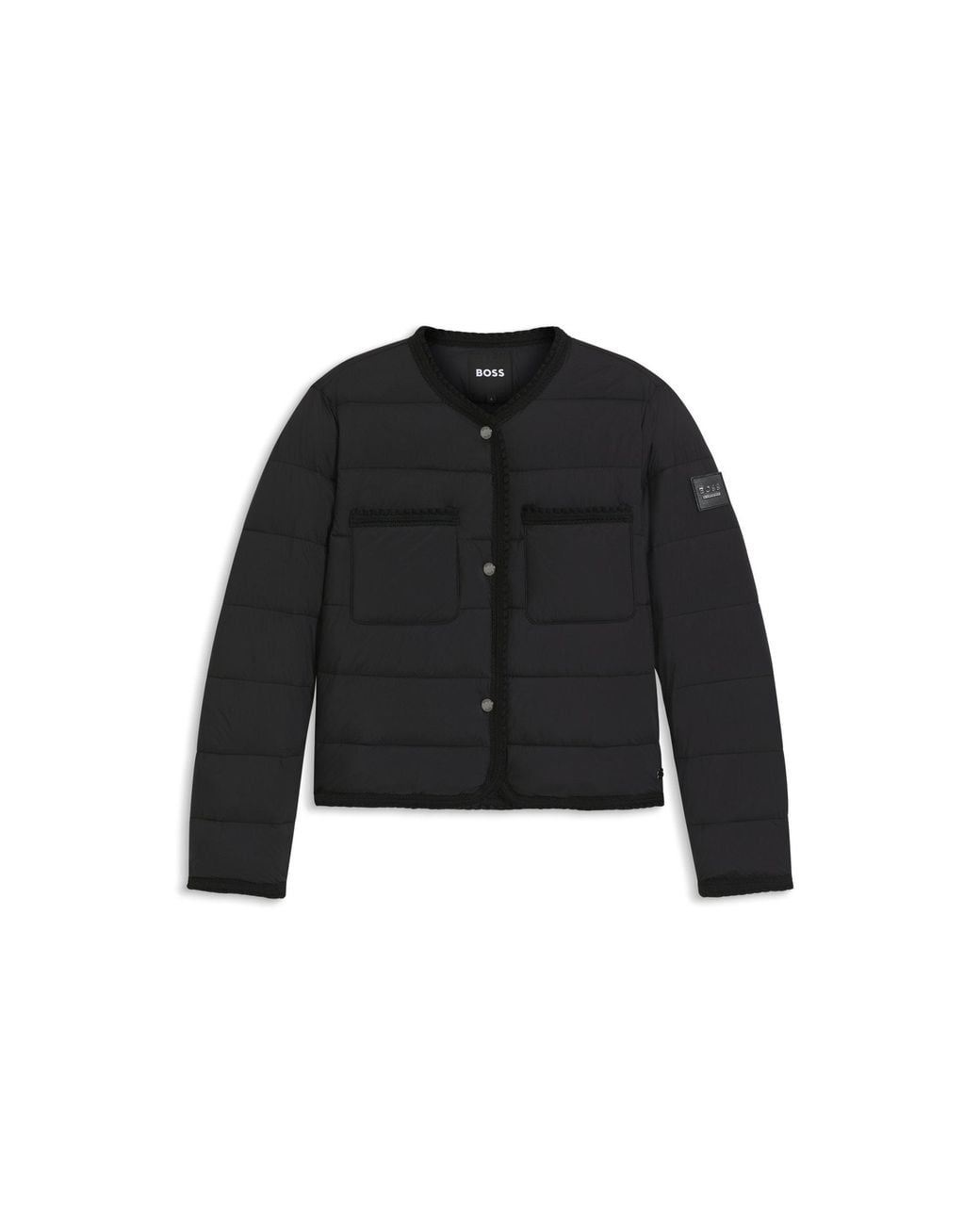 Boss Black Equestrian Cropped Puffer Jacket
