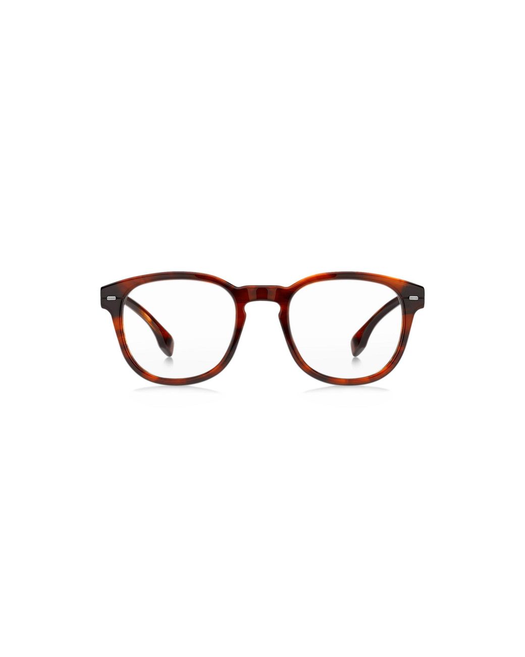 Boss Multicolor Havana-Acetate Optical Frames With Metal Rivets for men