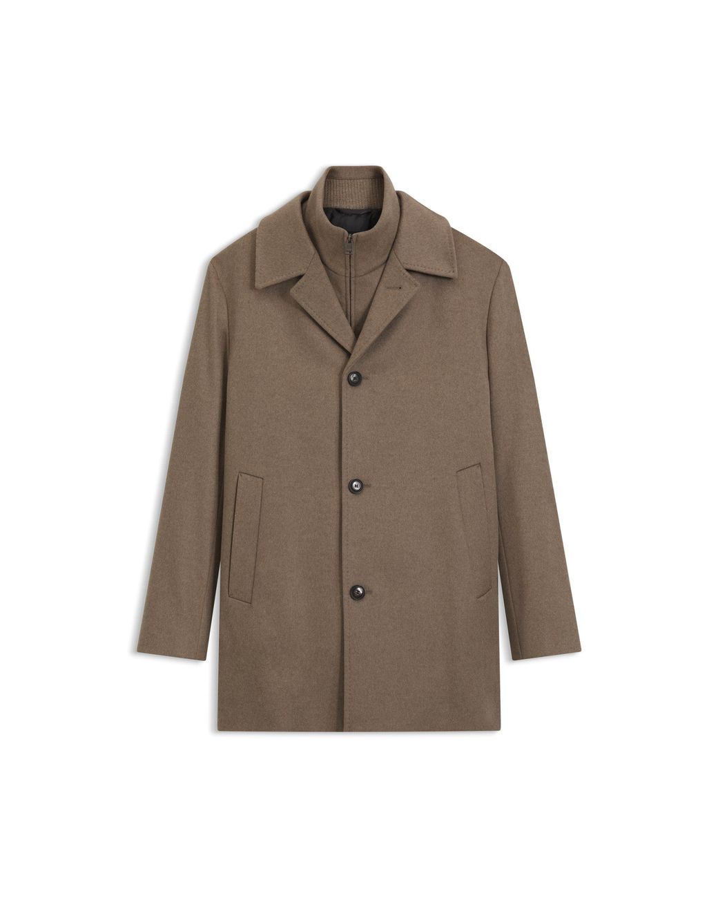Boss Brown Relaxed-Fit Formal Coat for men