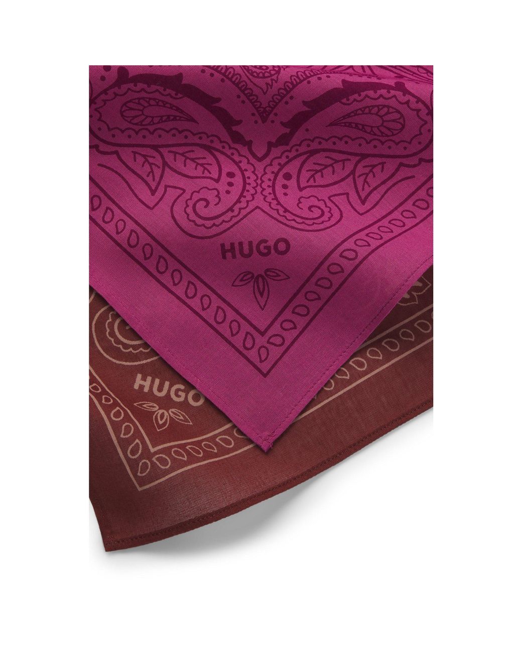 HUGO Purple Two-Pack Of Bandanas