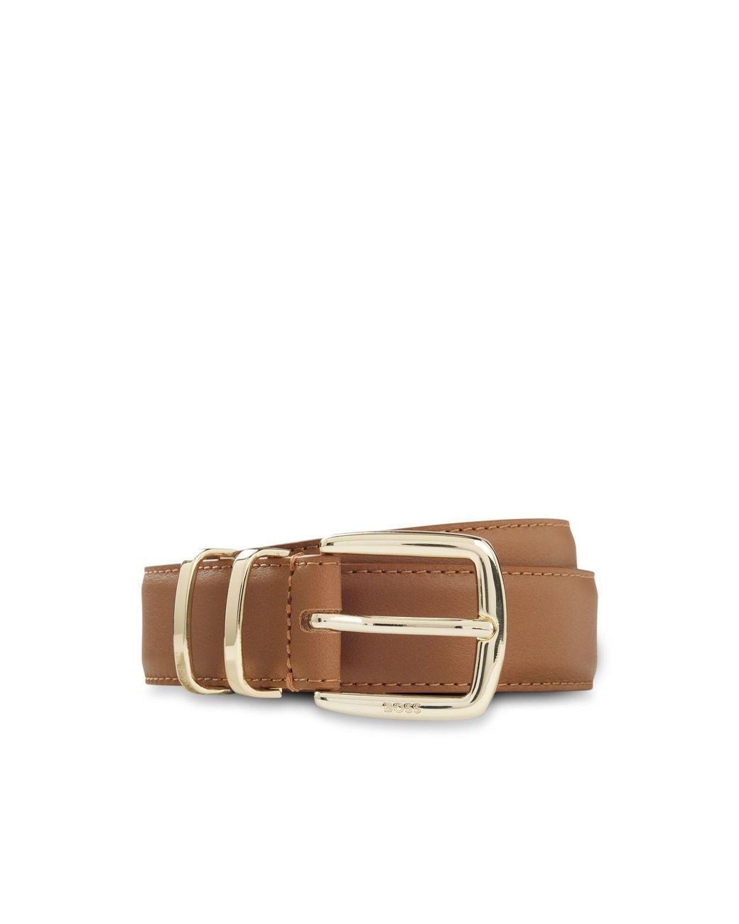 Boss Brown Italian-Leather Belt