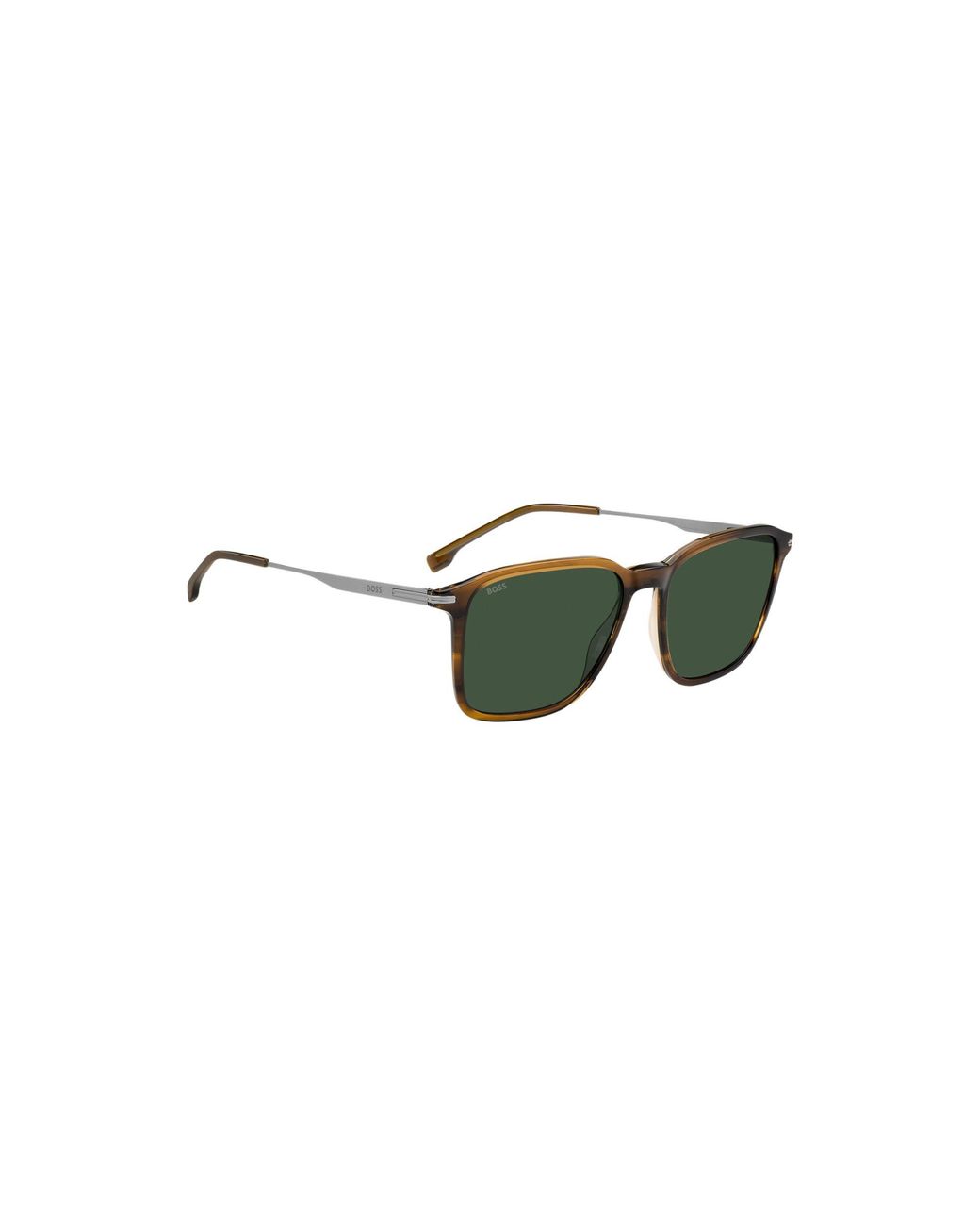 Boss Green Horn Sunglasses With-Tone Temples for men