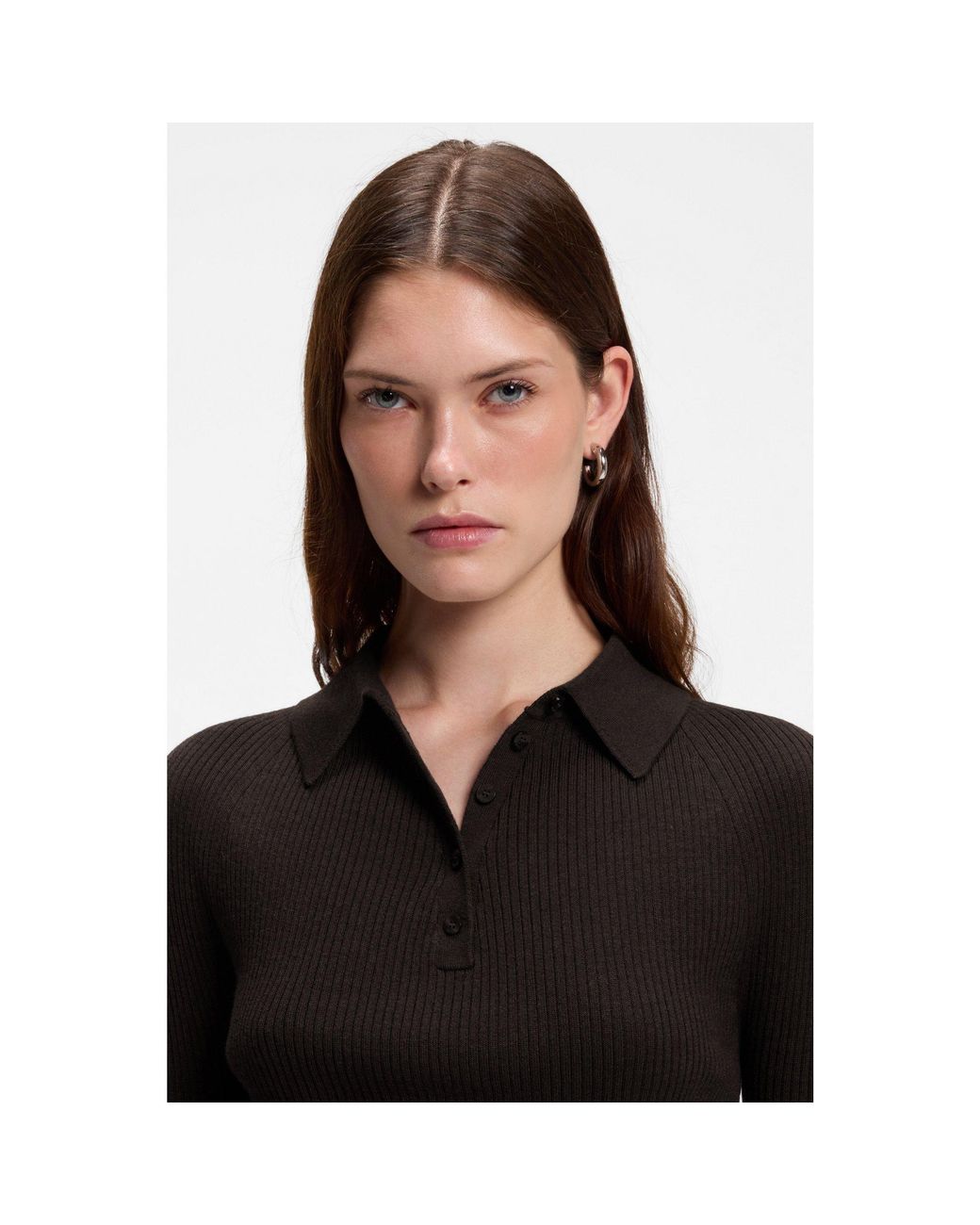 Boss Black Fitted Polo Sweater