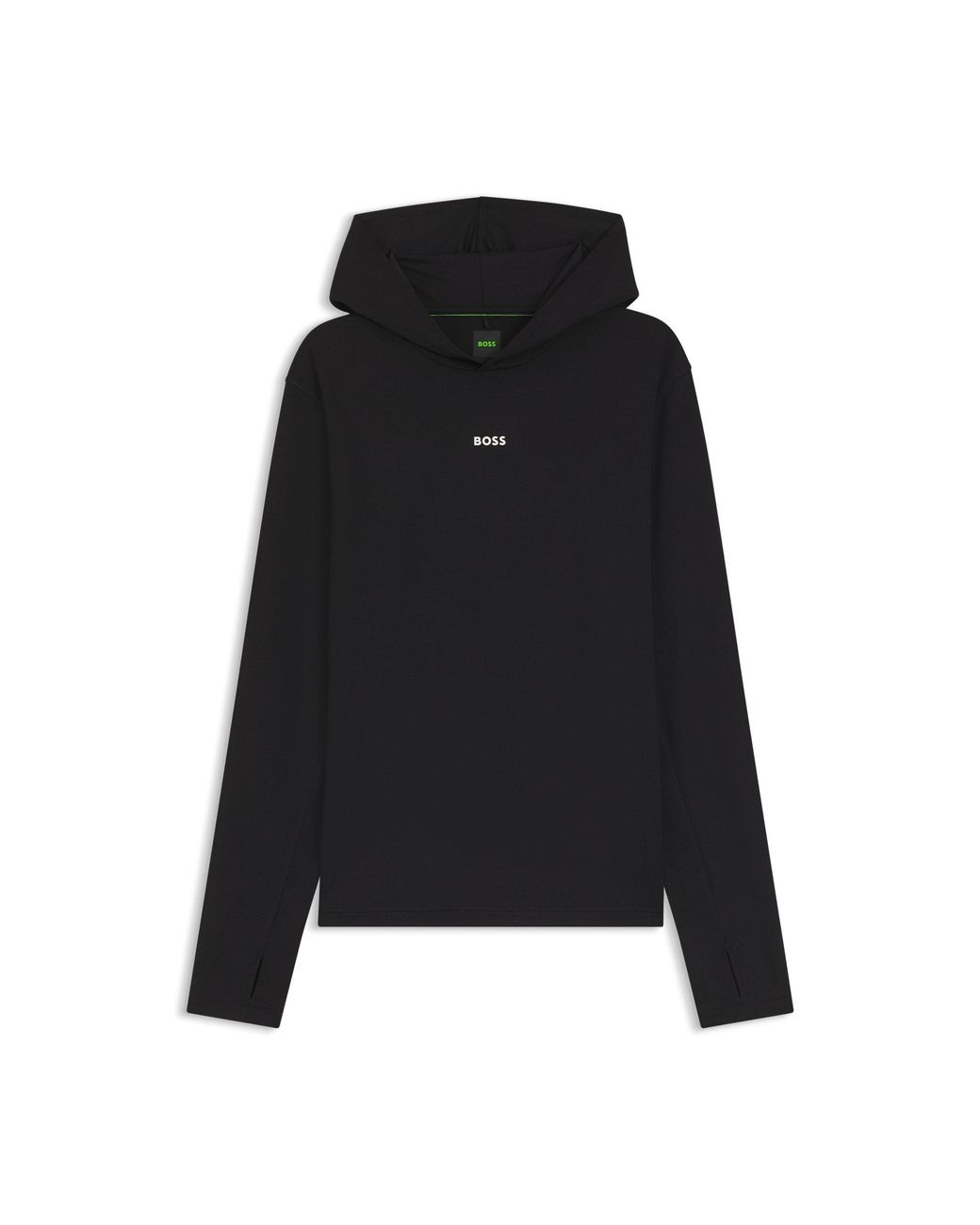 Boss Black Active Hoodie With Thumbholes And Moisture Management for men