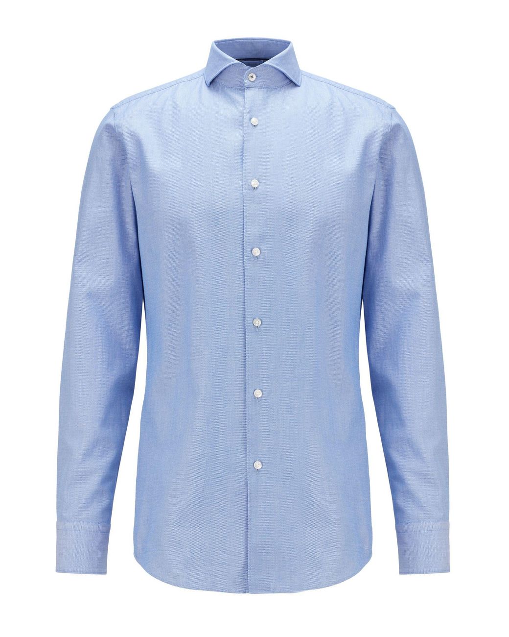 BOSS by Hugo Boss Slim Fit Shirt In Washed Structured Cotton in Blue ...