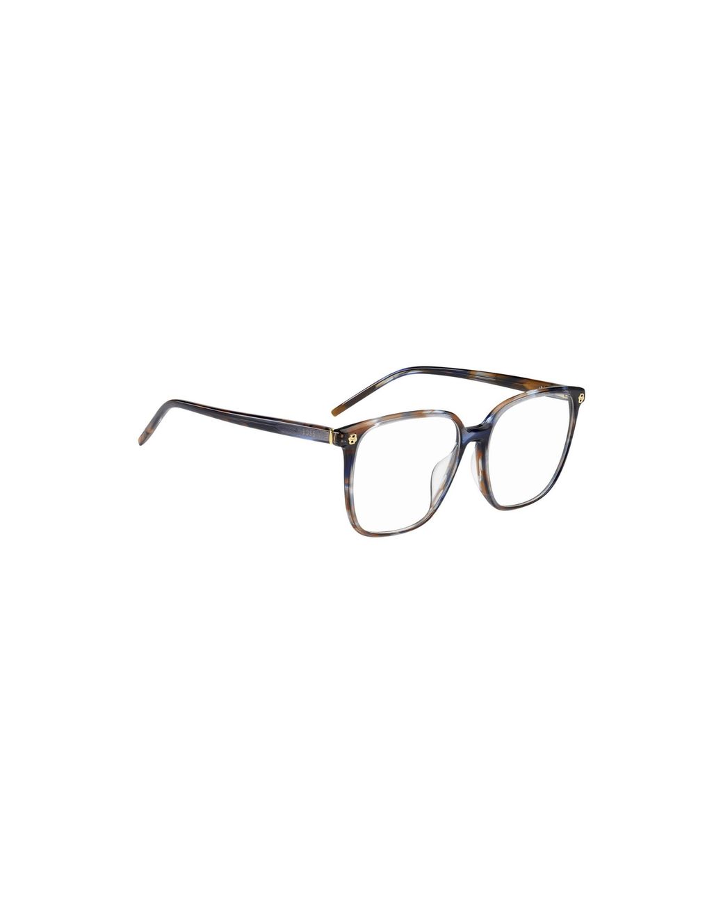 Boss Metallic Havana-Acetate Optical Frames With Double B Monograms