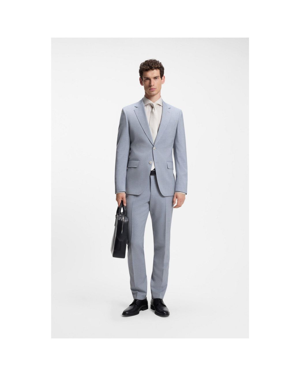 Boss Blue Two-Piece Slim-Fit Suit for men