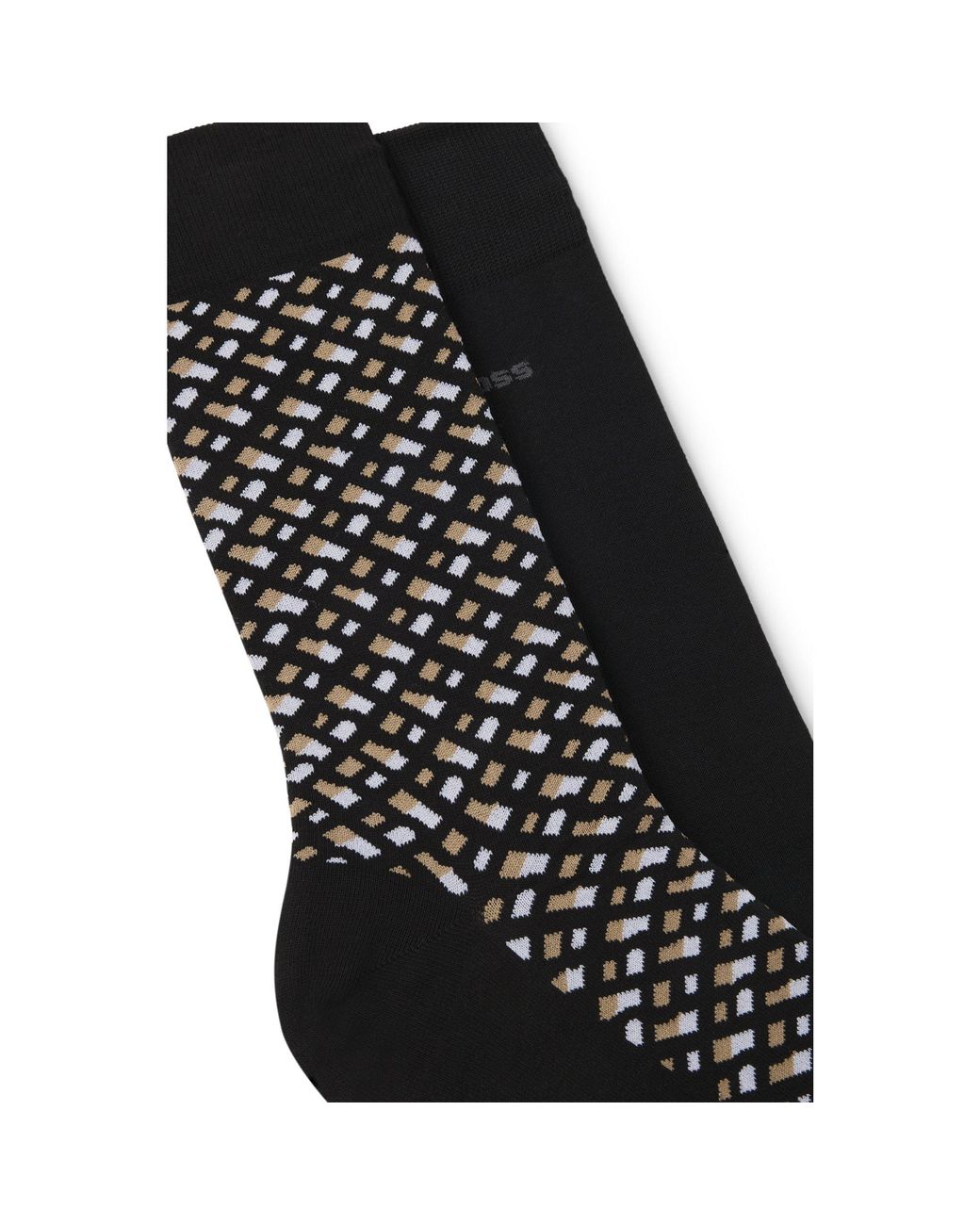 Boss Black Two-Pack Of Regular-Length Cotton-Blend Socks for men