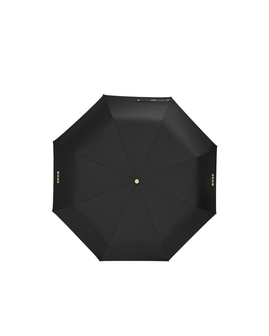 Boss Black Monogram-Canopy Pocket Umbrella