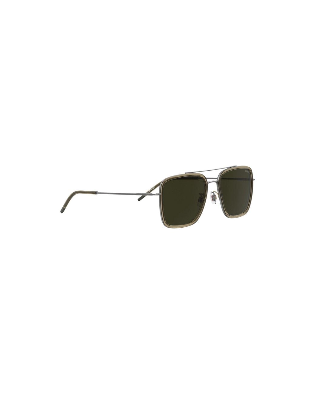 HUGO Green Acetate Sunglasses With Metal Trims for men