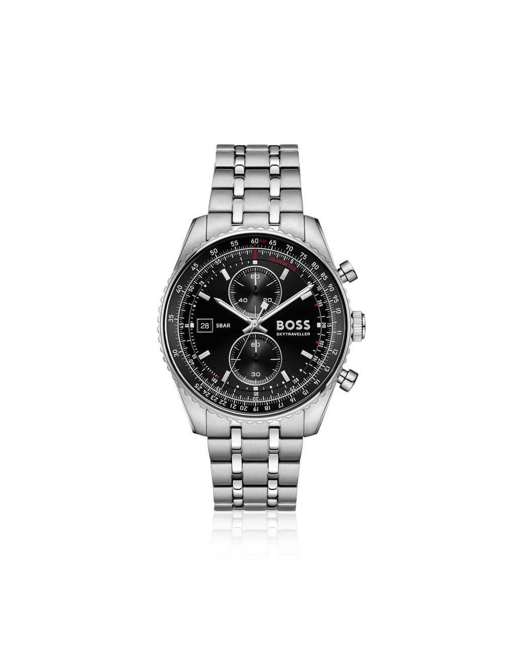 Boss Black Skytraveller Pro-Dial Watch With Sapphire Crystal for men