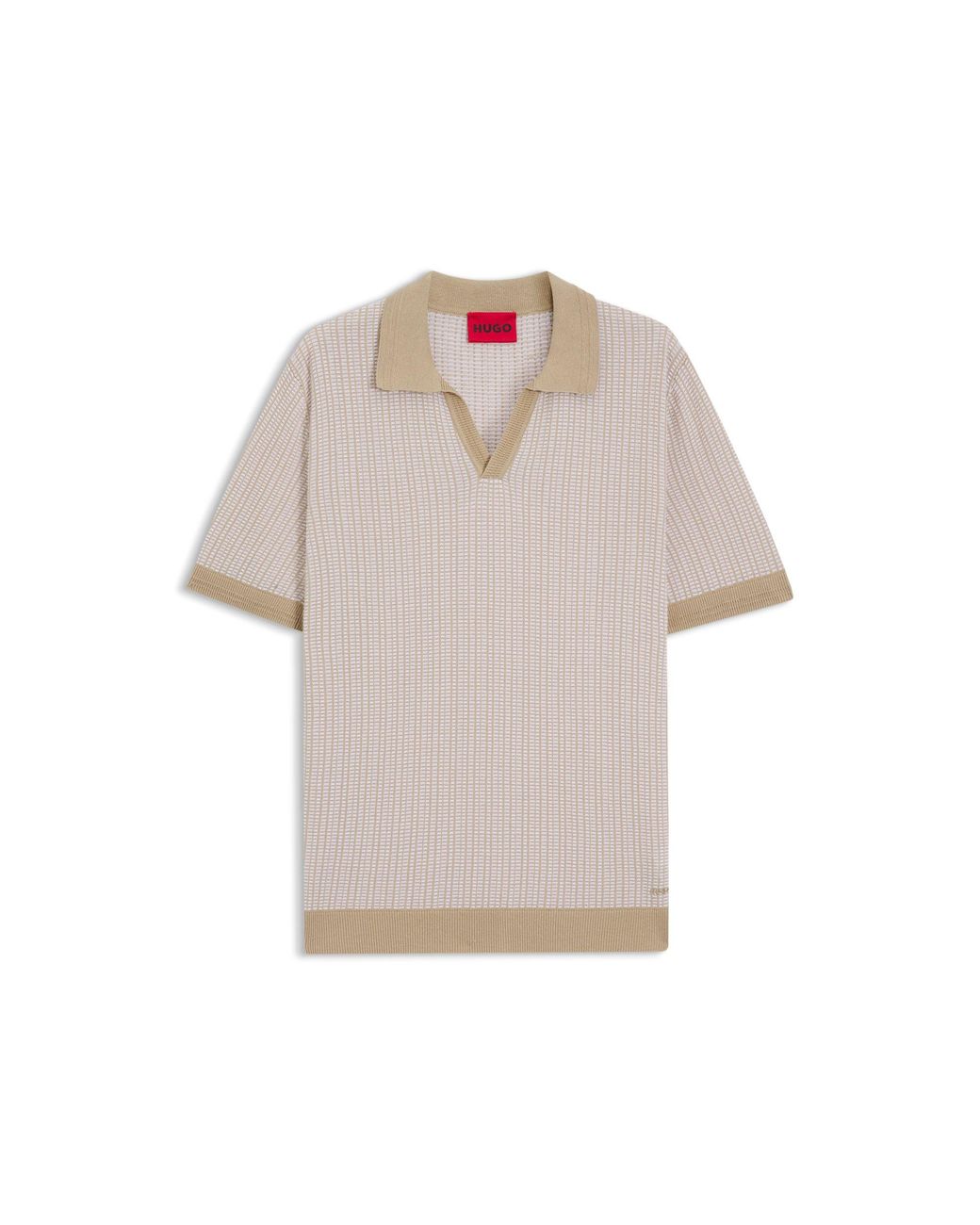 HUGO Pink Johhny-Collar Sweater for men