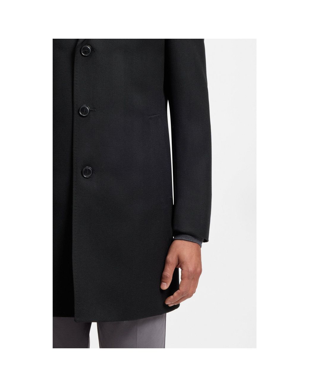 Boss Black Slim-Fit Coat for men