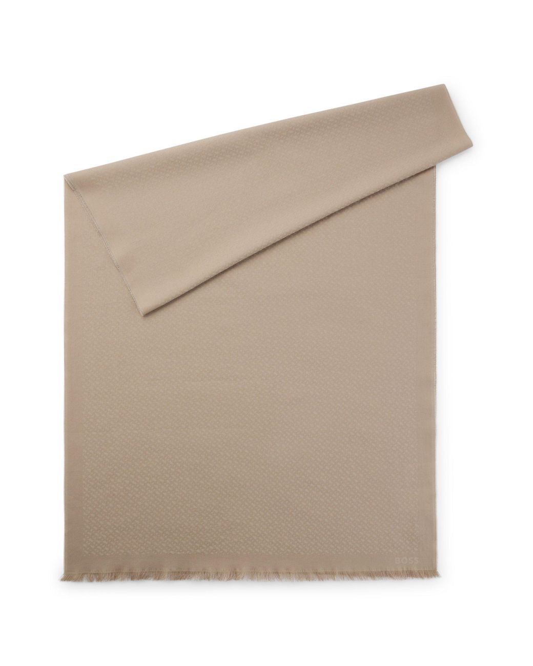Sciarpa Con Monogrammi di Boss in Natural da Uomo