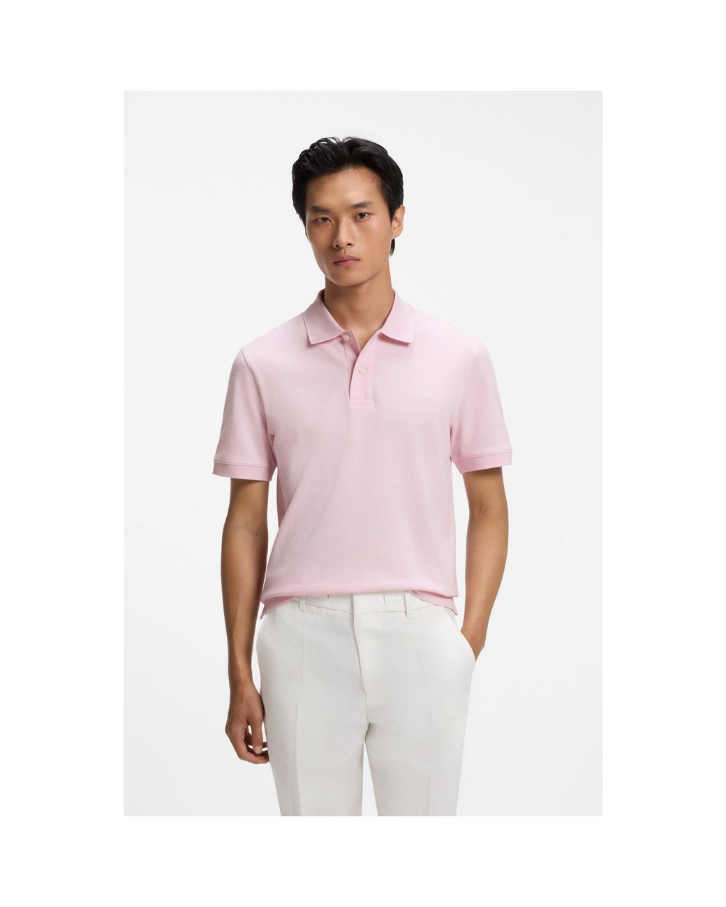 Boss Pink Versatile Polo Shirt for men