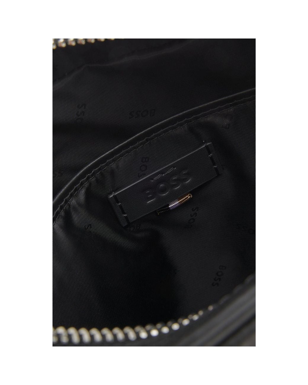 Boss Black Leather Reporter Bag for men