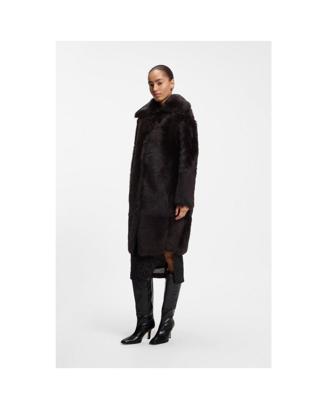 Boss Black Toscana-Shearling Coat