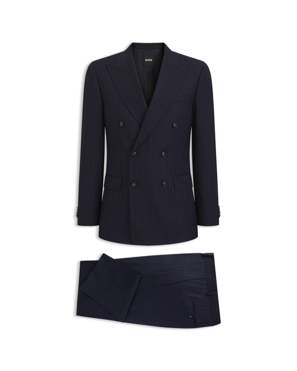 Boss Blue Two-Piece Slim-Fit Suit for men