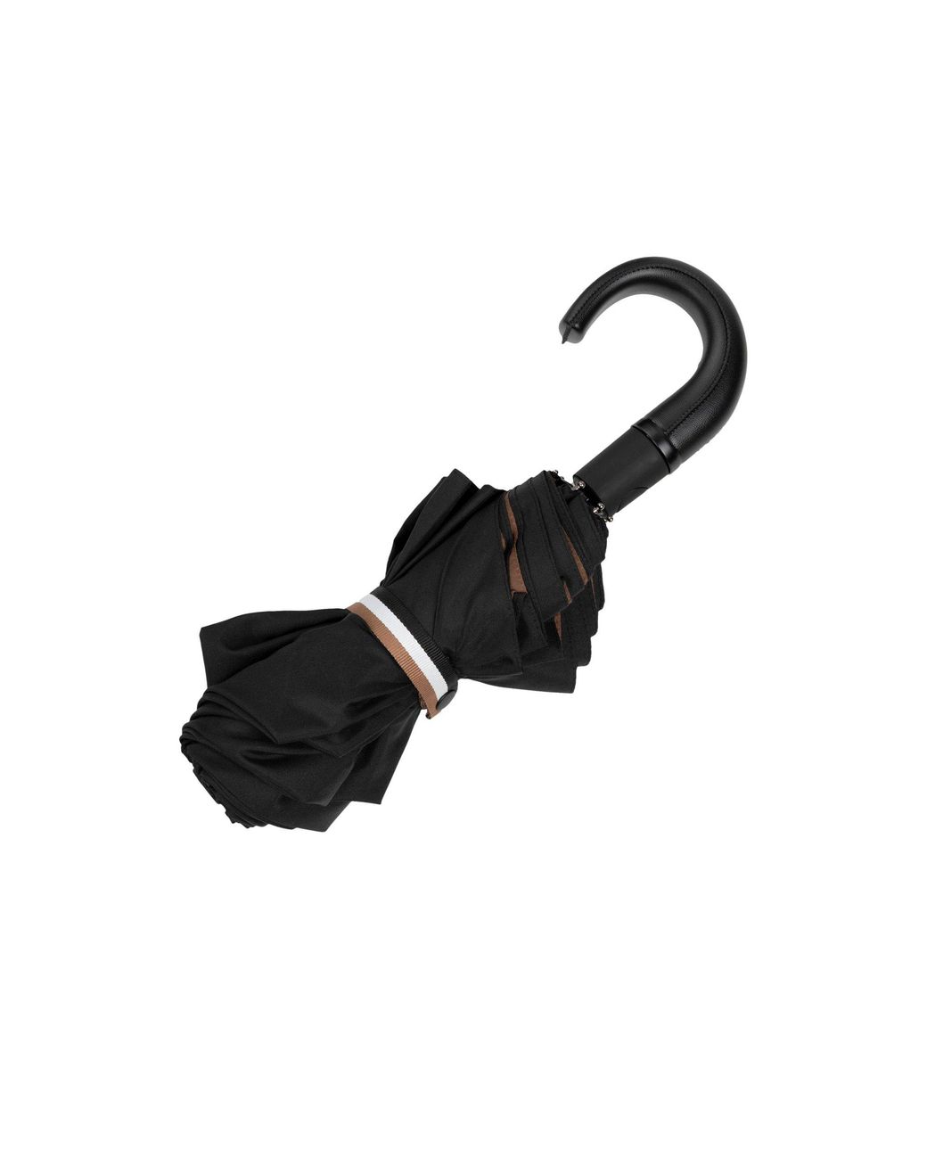 Boss Brown Pocket Umbrella With Camel Interior