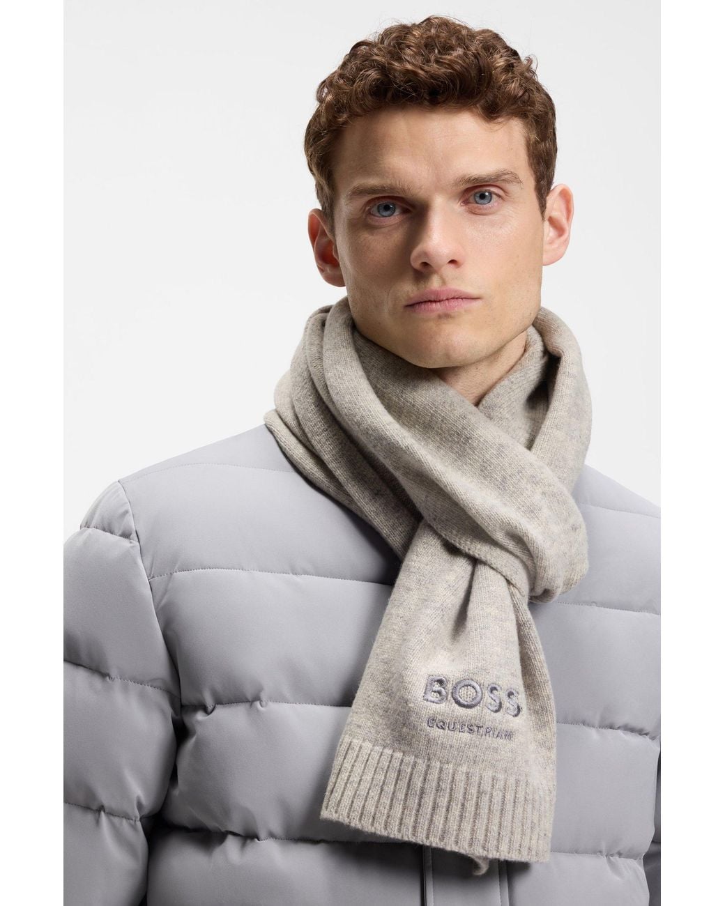 Sciarpa Da Equitazione di Boss in White da Uomo