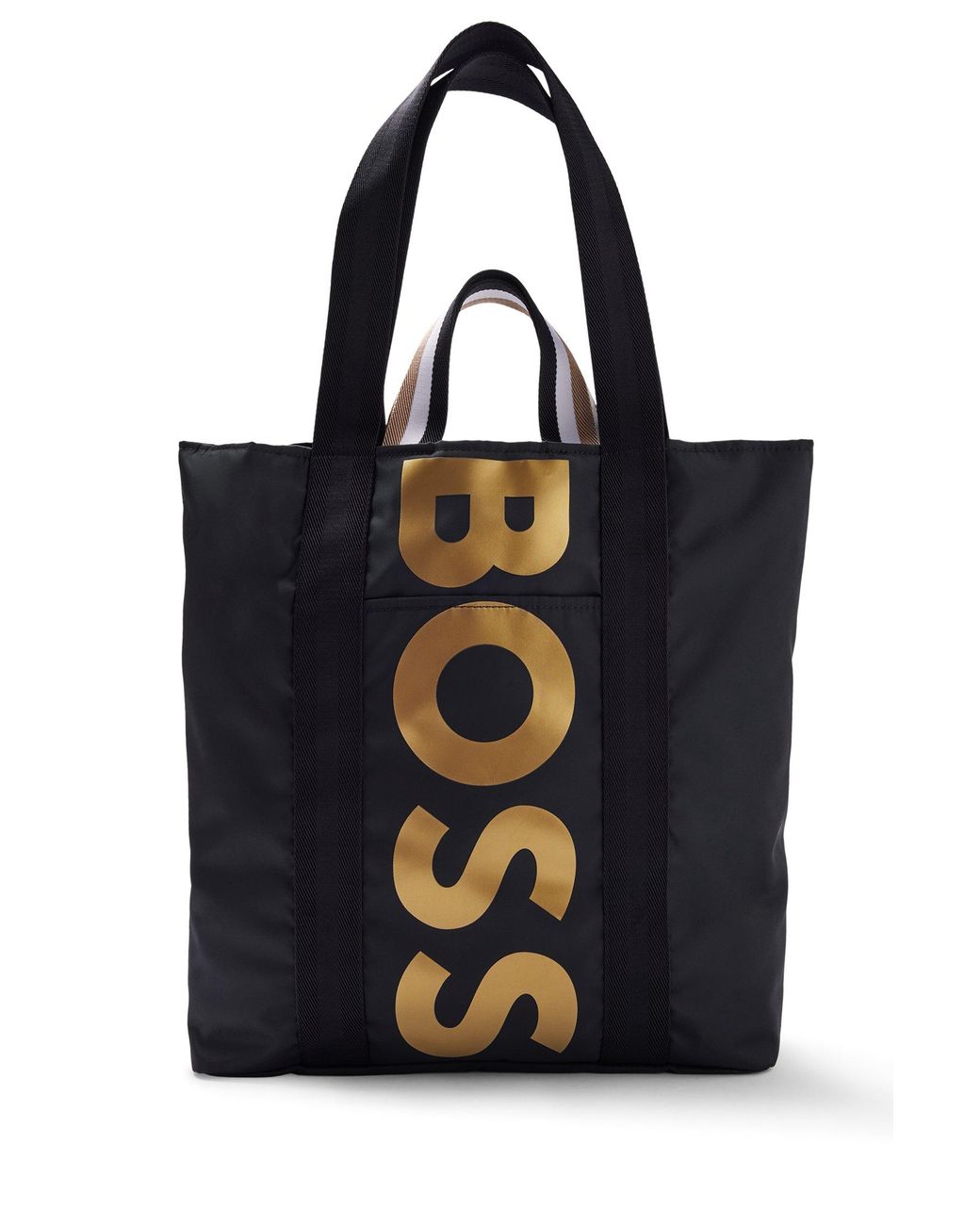 BOSS by HUGO BOSS Recycledmaterial Tote Bag With Metallic Logo in