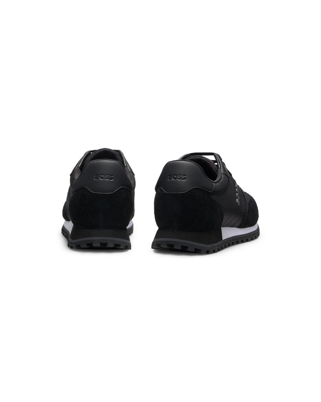 Boss Black Parkour L Running Style Trainers In Mixed Materials With Logo Details for men