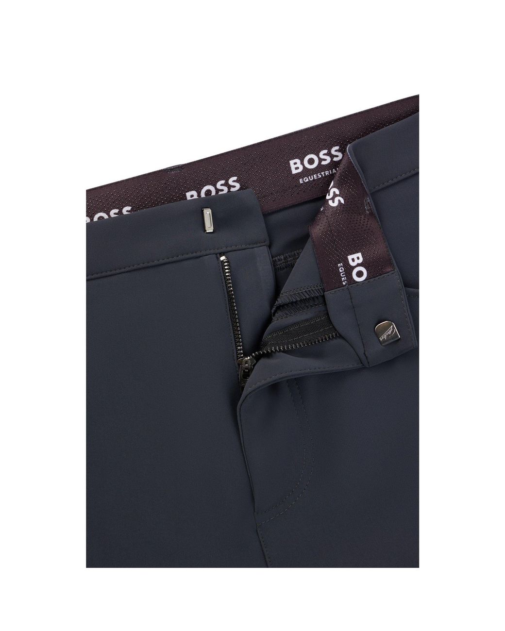 Boss Blue Equestrian Knee-Grip Breeches for men