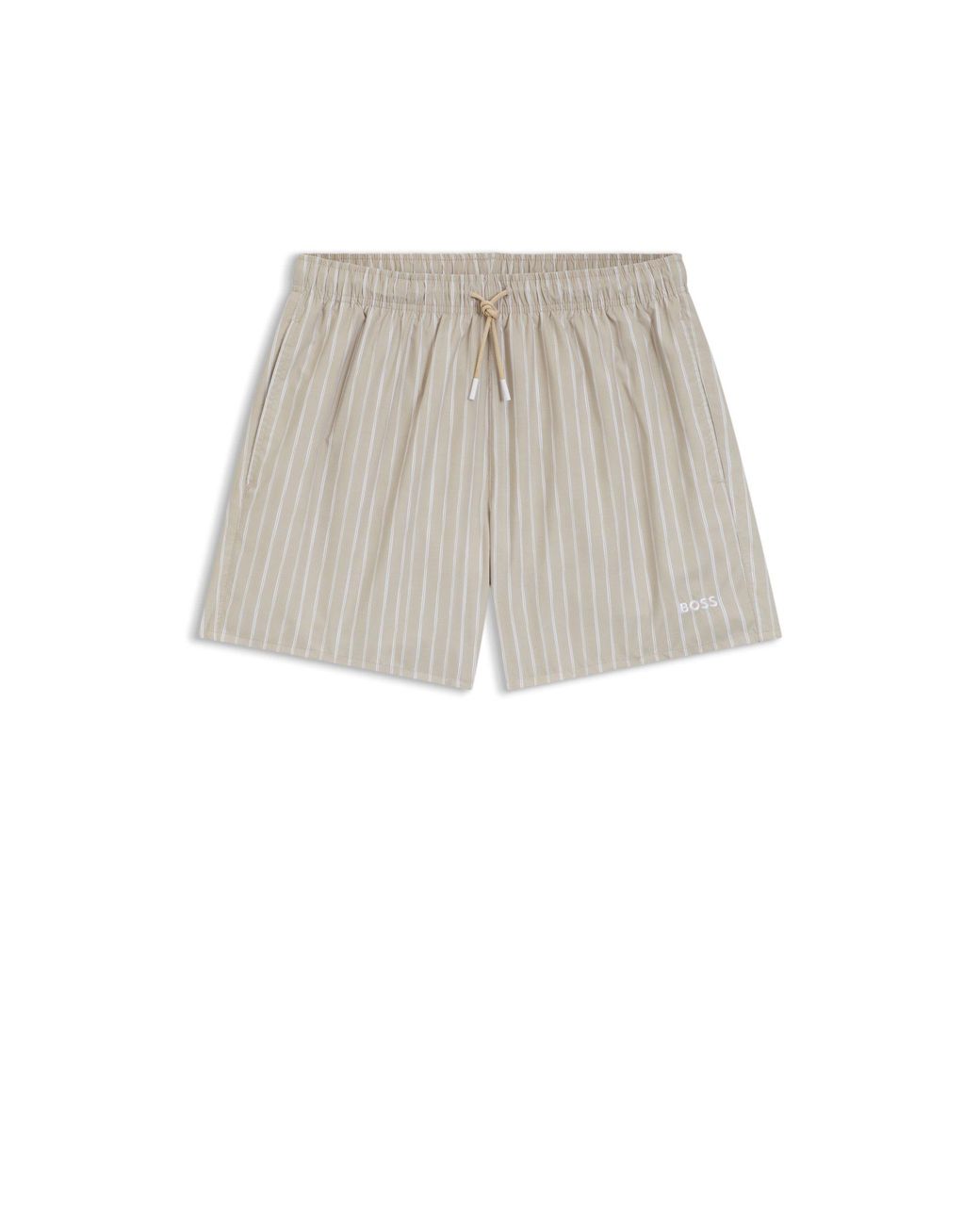 Boss Natural Printed Swim Shorts for men