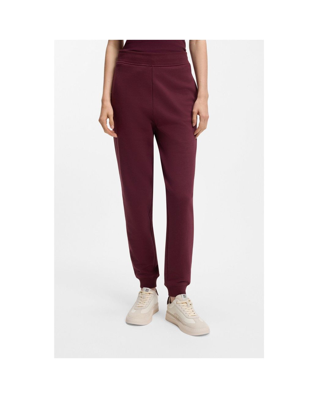 HUGO Cotton-Terry Tracksuit Bottoms With Embroidered Logo