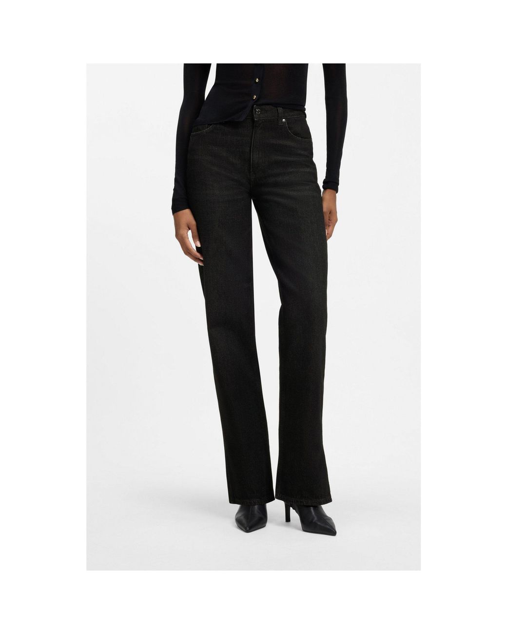 HUGO Black Straight-Fit Jeans
