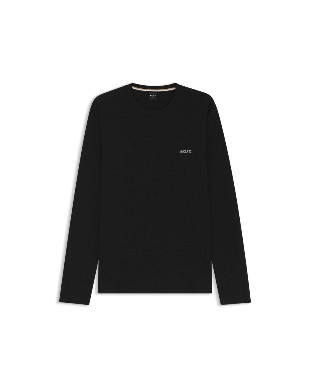 Boss Black Ottoman Pyjama T-Shirt With Embroidered Logo for men