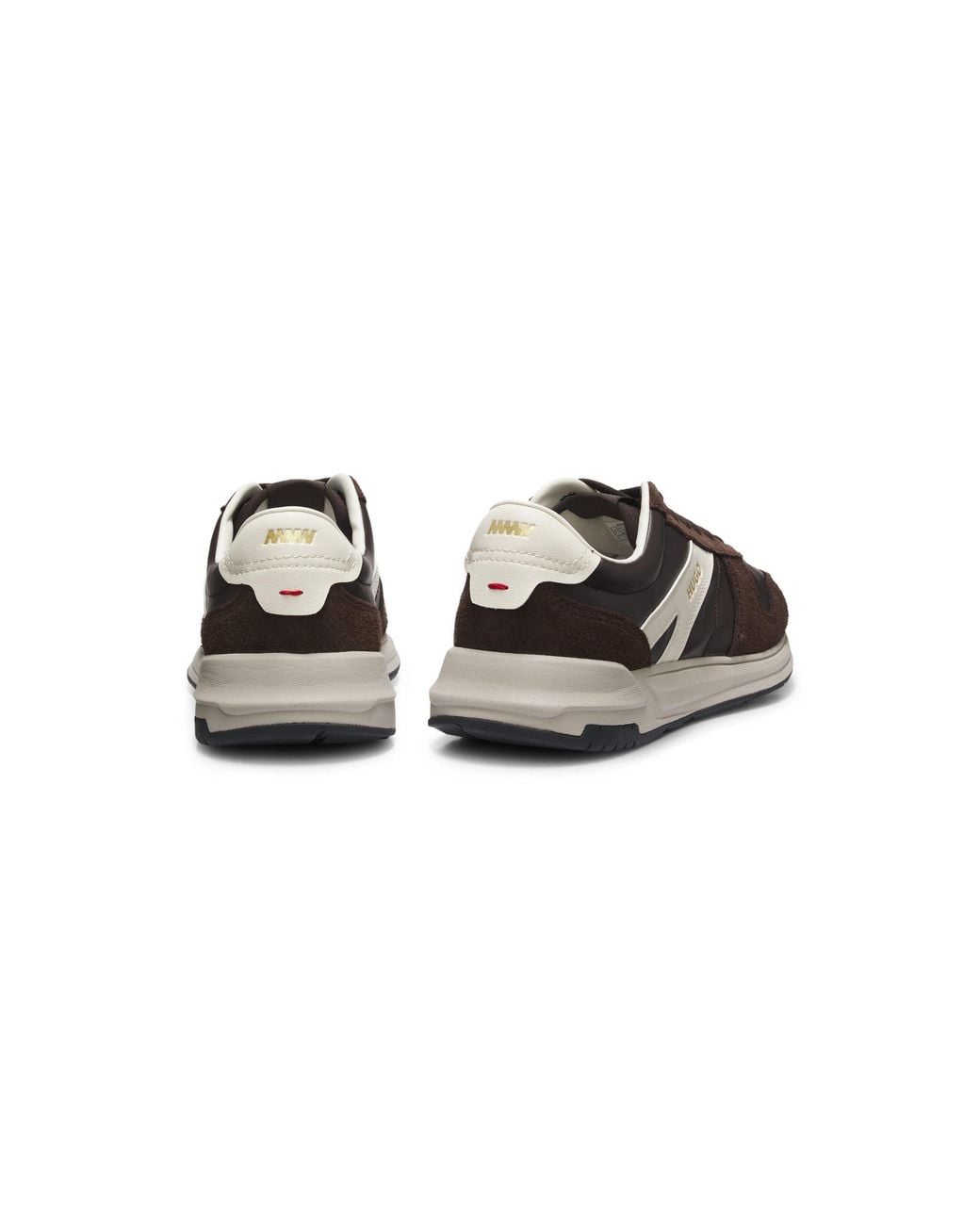 HUGO Brown Suede Sneakers With-Tone Foil Logo for men