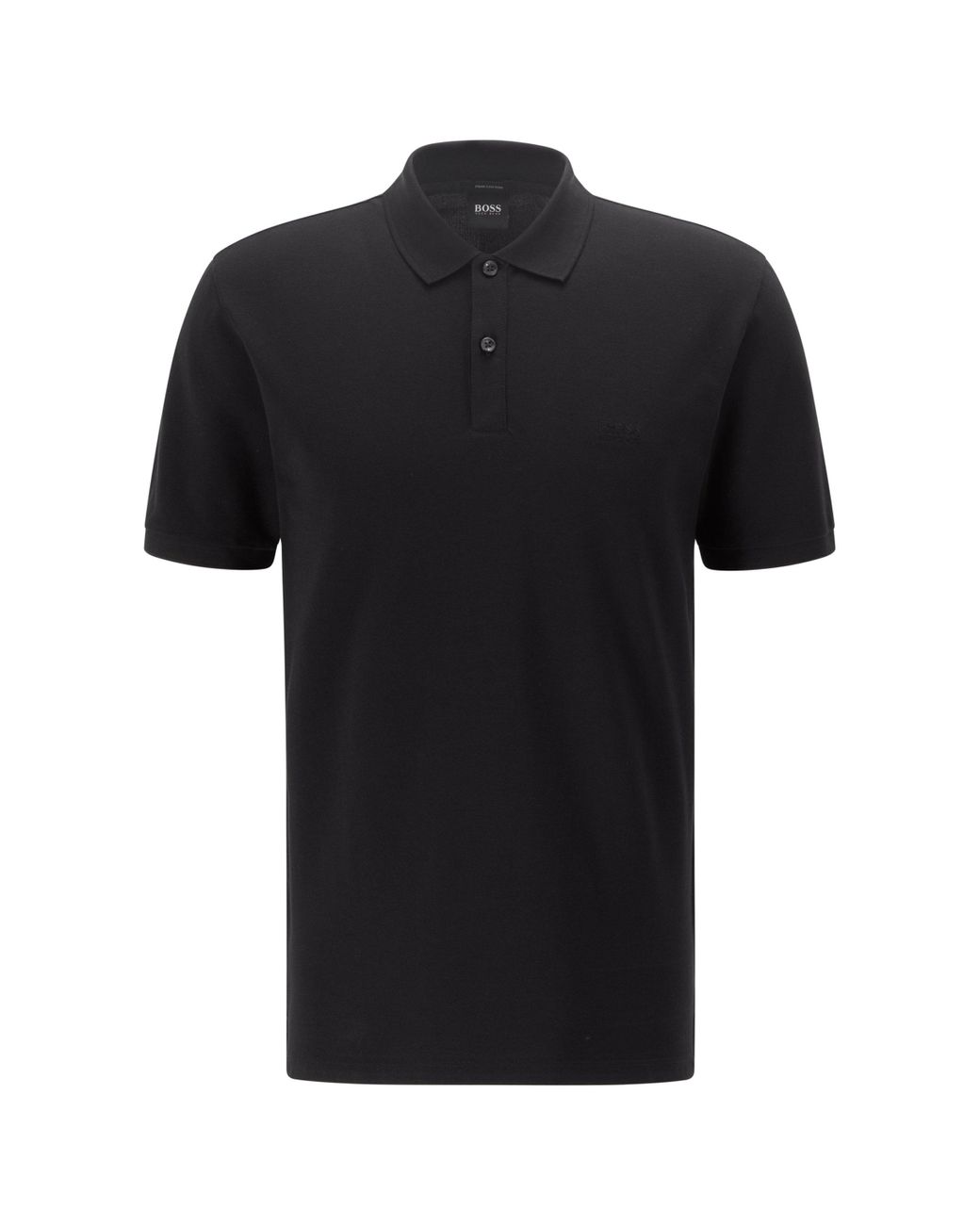 BOSS by HUGO BOSS Pallas Polo, Regular Fit Plain Black Polo Shirt for Men |  Lyst