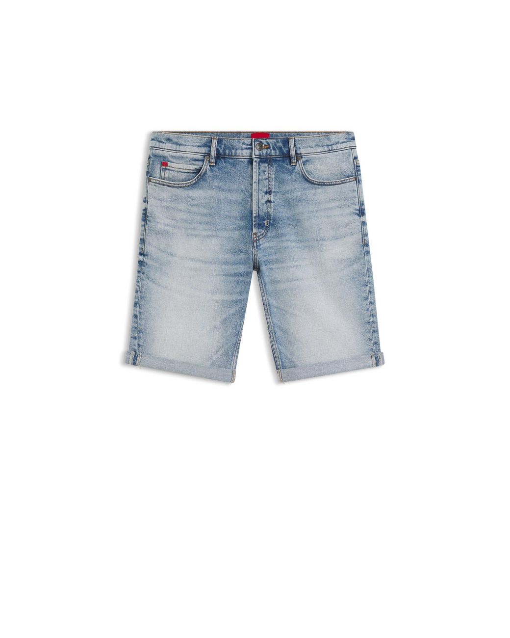 HUGO Blue Tapered-Fit Shorts for men
