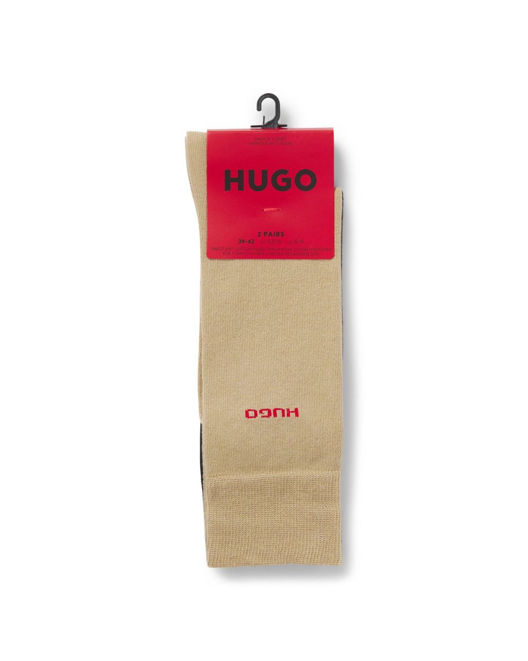 HUGO Brown Two-Pack Of Regular-Length Logo Socks for men