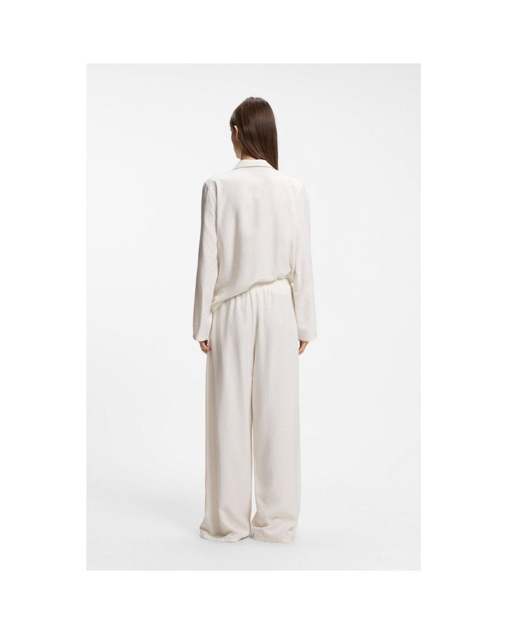 HUGO White Straight-Leg Pyjama Bottoms