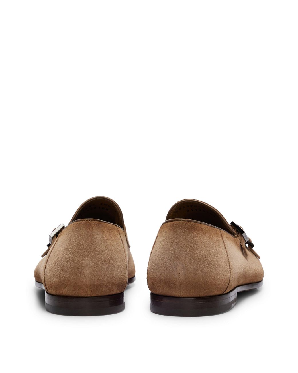 BOSS Suede Monk Shoes With Double Strap And Branding in  display picture 3