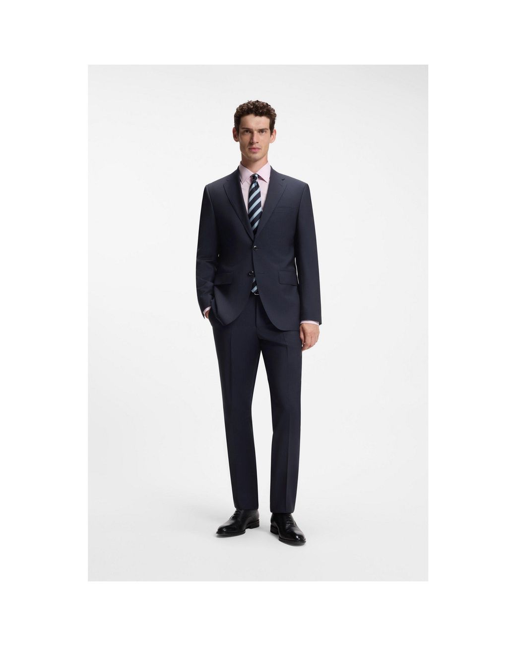Boss Blue Two-Piece Regular-Fit Suit for men