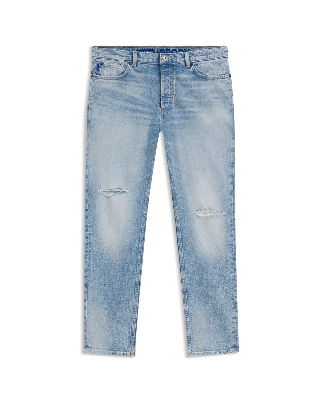HUGO Blue Tapered-Fit Jeans for men