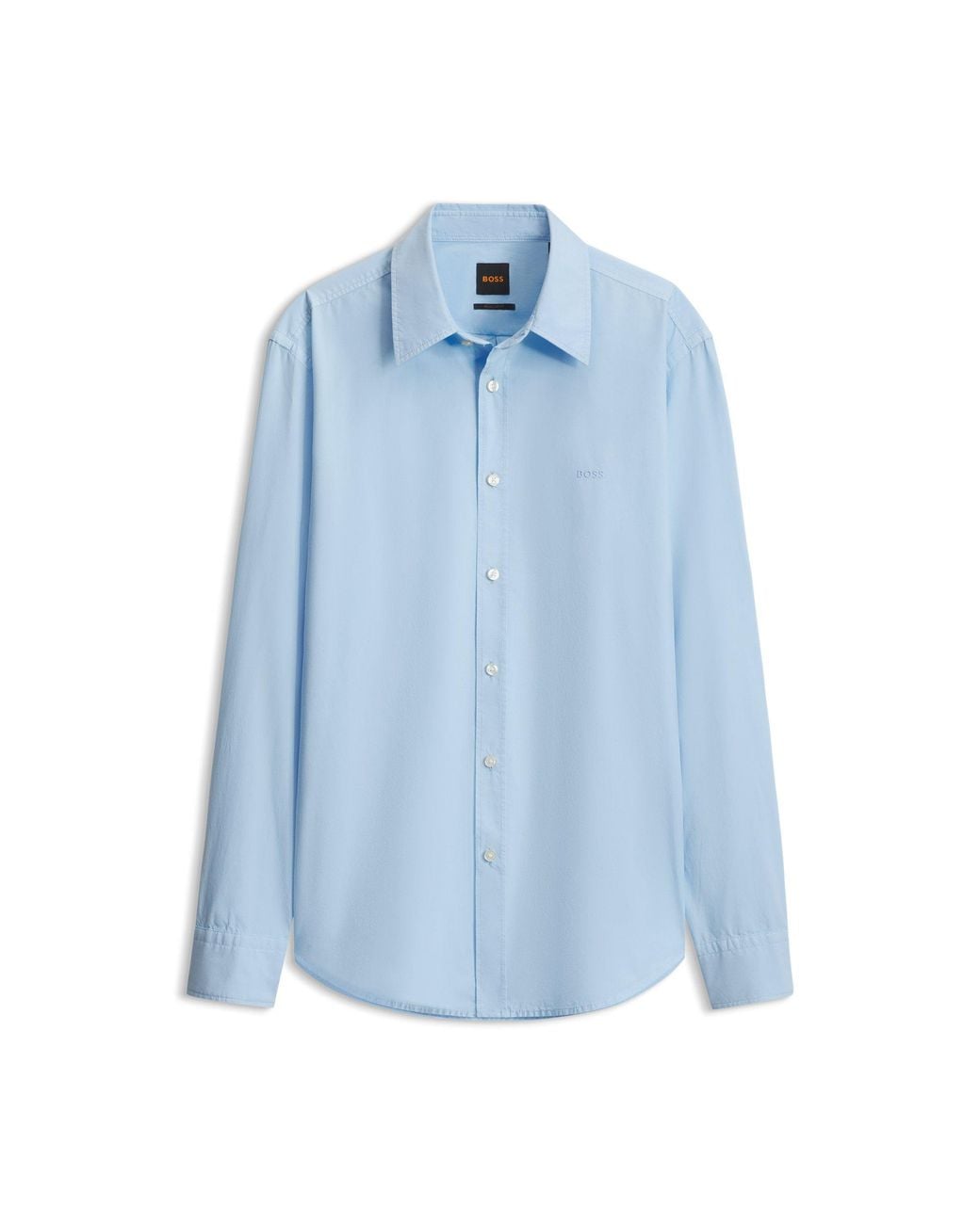 Boss Blue Regular-Fit Cotton Shirt for men