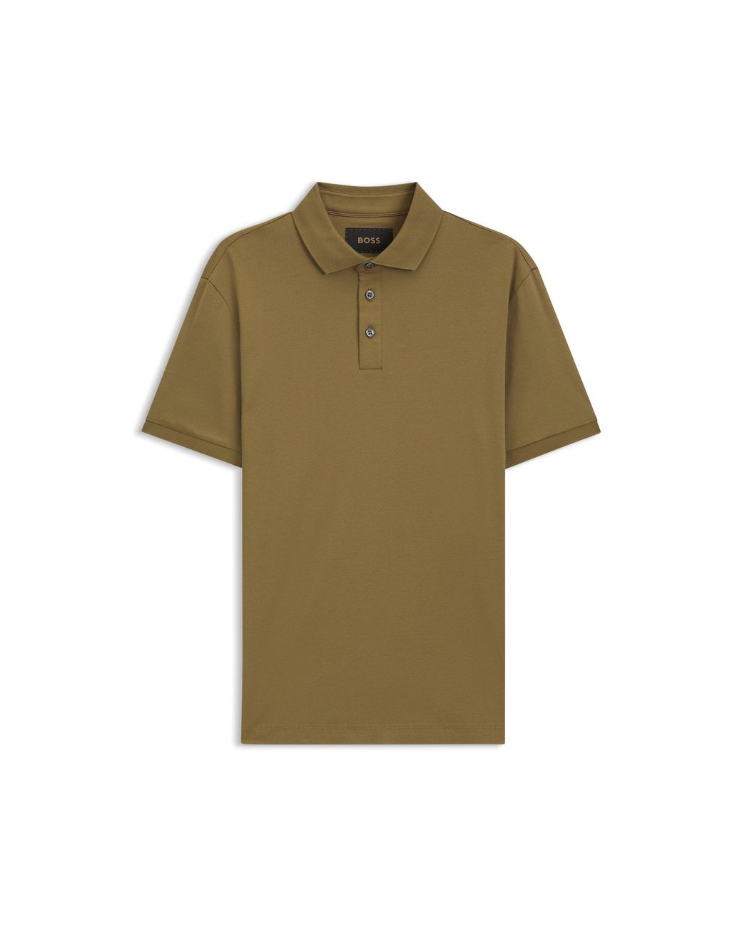 Boss Green Mercerised-Cotton Polo Shirt for men