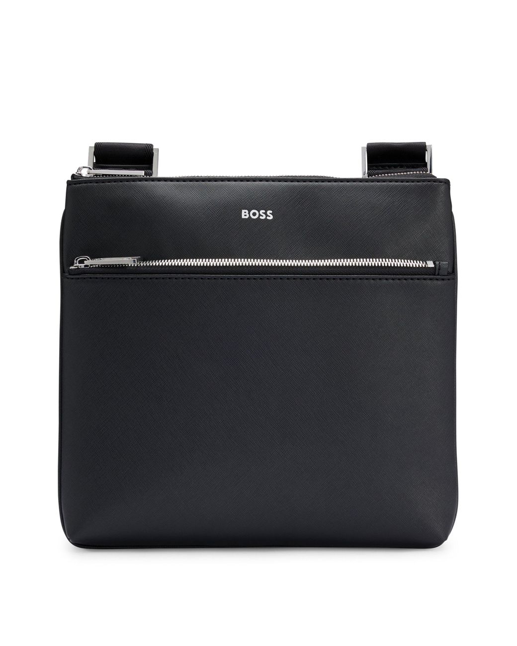 BOSS by HUGO BOSS Structuredleather Envelope Bag With Logo Detail in