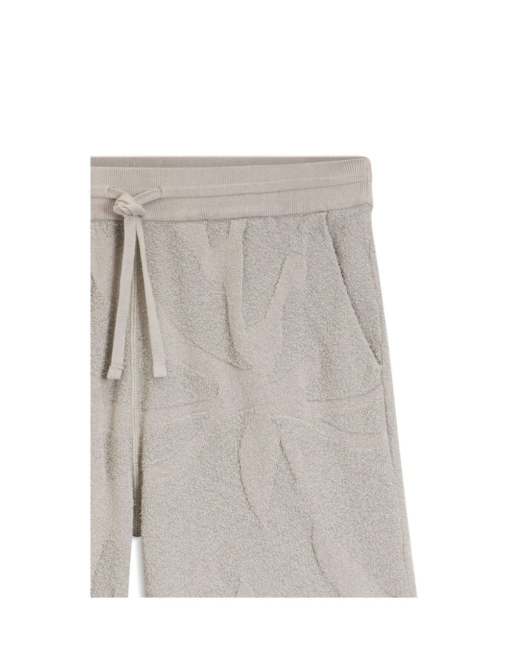 Boss Natural Cotton-Blend Shorts With Knitted Graphics for men