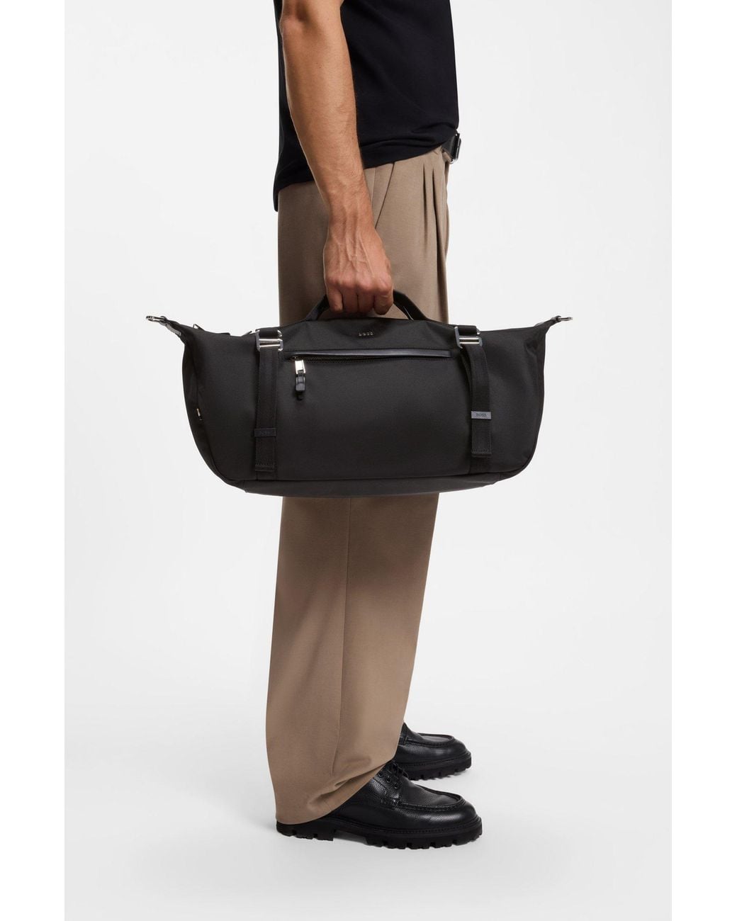 Borsone Con Logo di Boss in Black da Uomo