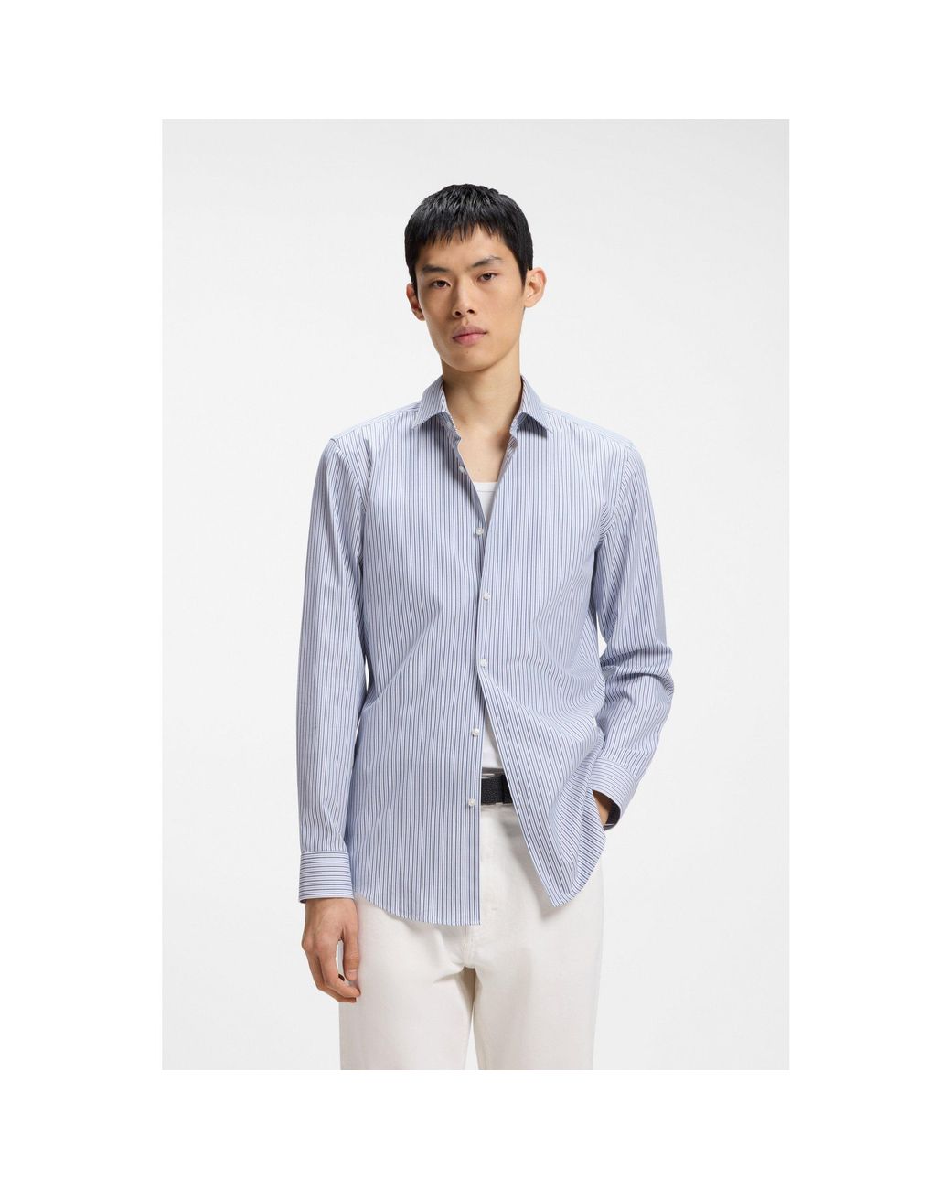 HUGO Blue Slim-Fit Shirt for men