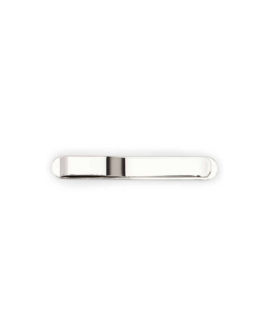 HUGO White Oval-Shaped Tie Clip With Engraved Logo for men