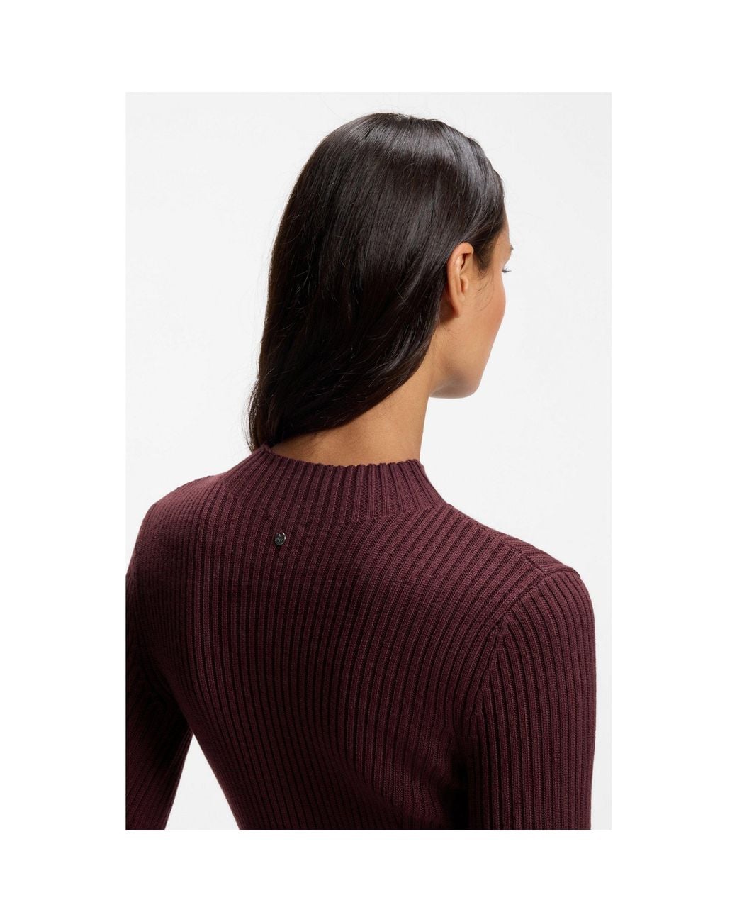 Boss Red Ribbed Slim-Fit Dress