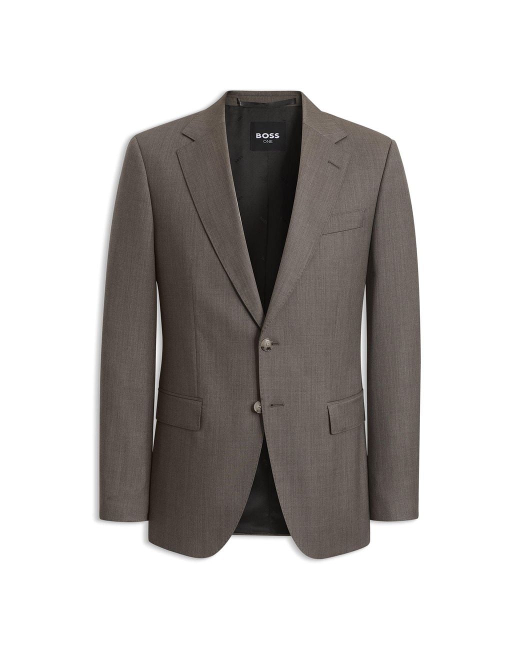 Boss Gray One Slim-Fit Suit Jacket for men