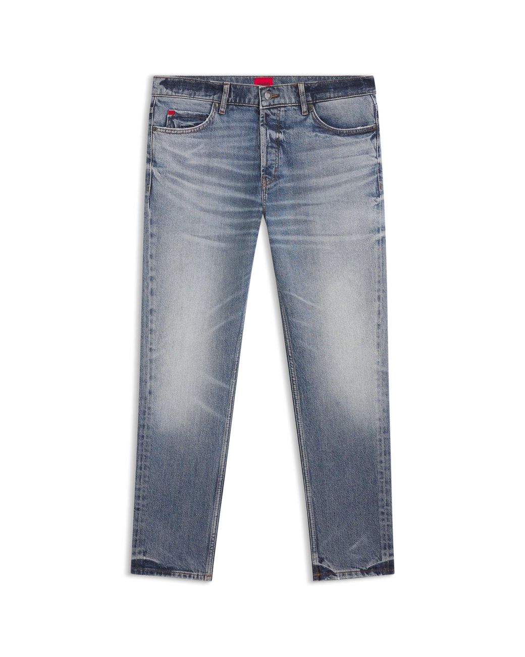 HUGO Blue Tapered-Fit Jeans for men