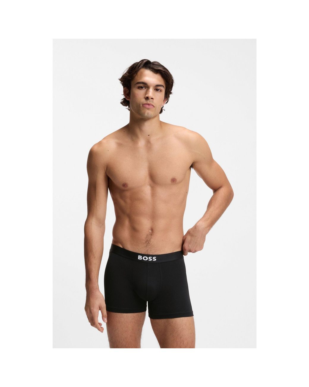 Boss Black One Three-Pack Stretch-Cotton Boxer Briefs for men